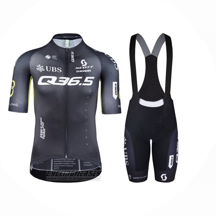 2024 Cycling Jersey Q36.5 Black Short Sleeve And Bib Short